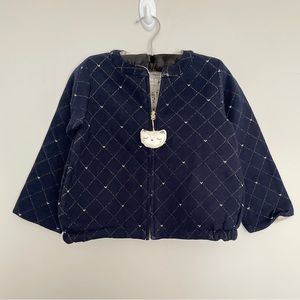 Minkmui Girls Diamond Metallic Quilted Like Design Jacket Girls Size 4T